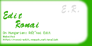 edit ronai business card